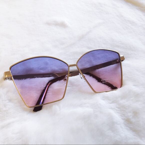Aubrey Purple Gradient Oversized Sunglasses - Picture 1 of 8